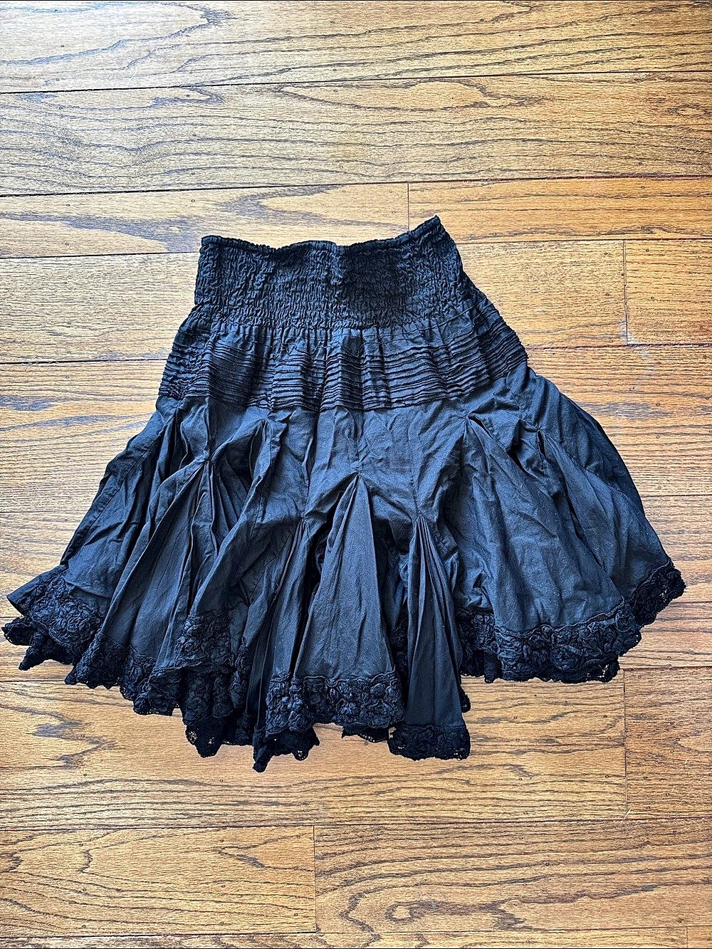 Zucca Black Cotton Mini Skirt Size Medium Like New